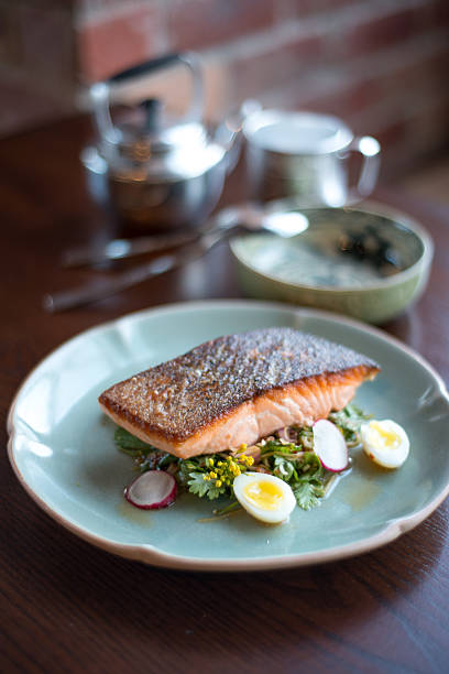 istock Grill salmon steak in Thai style. 478731384