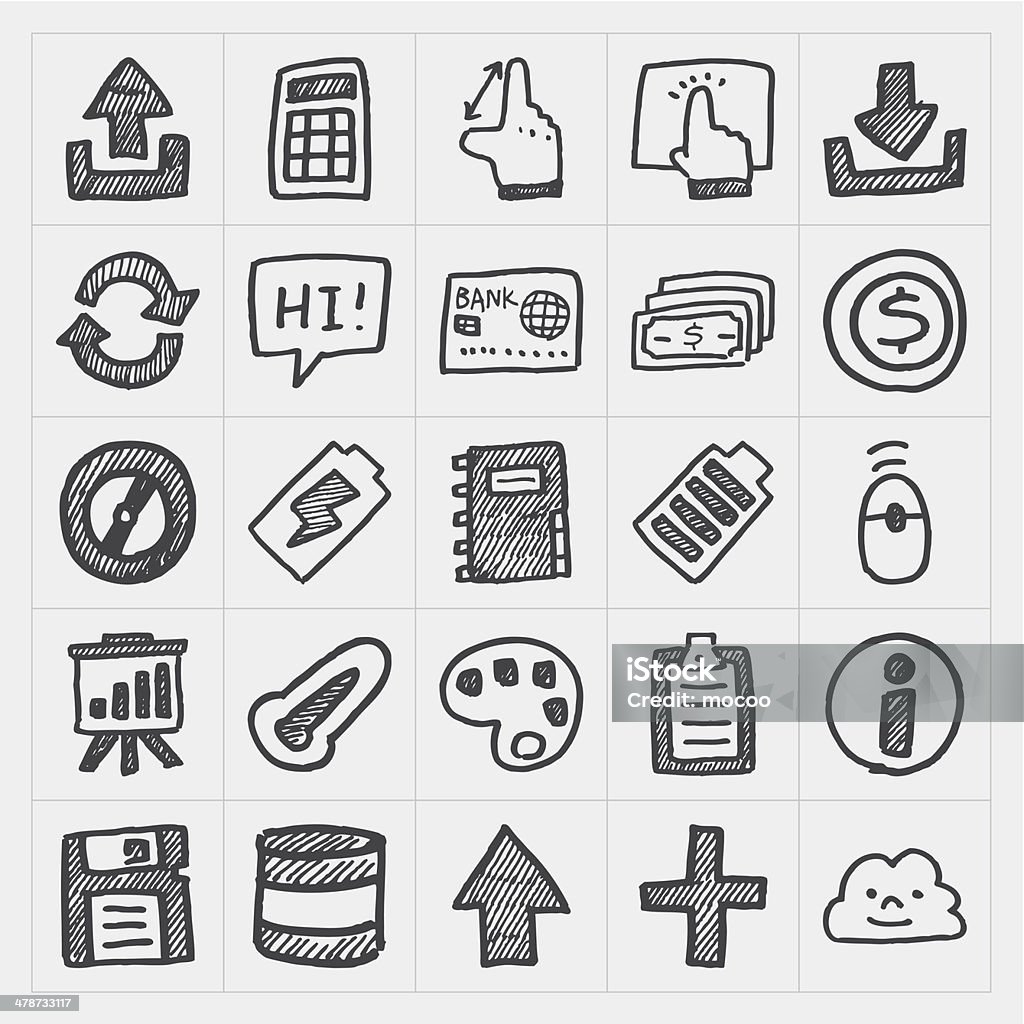 doodle web icons Arrow Symbol stock vector