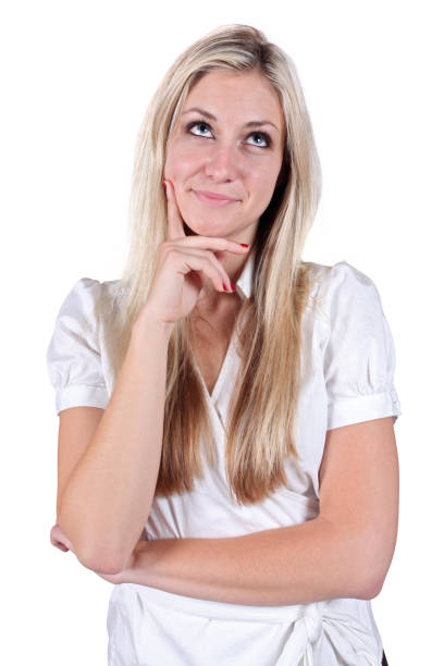 istock Cute young businesswoman pondering 478733171