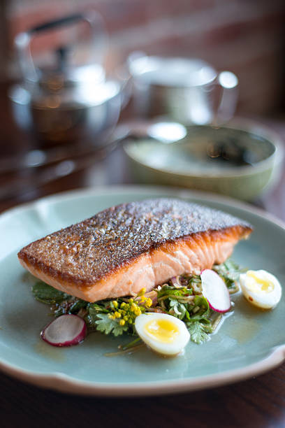 istock Grill salmon steak in Thai style. 478733812