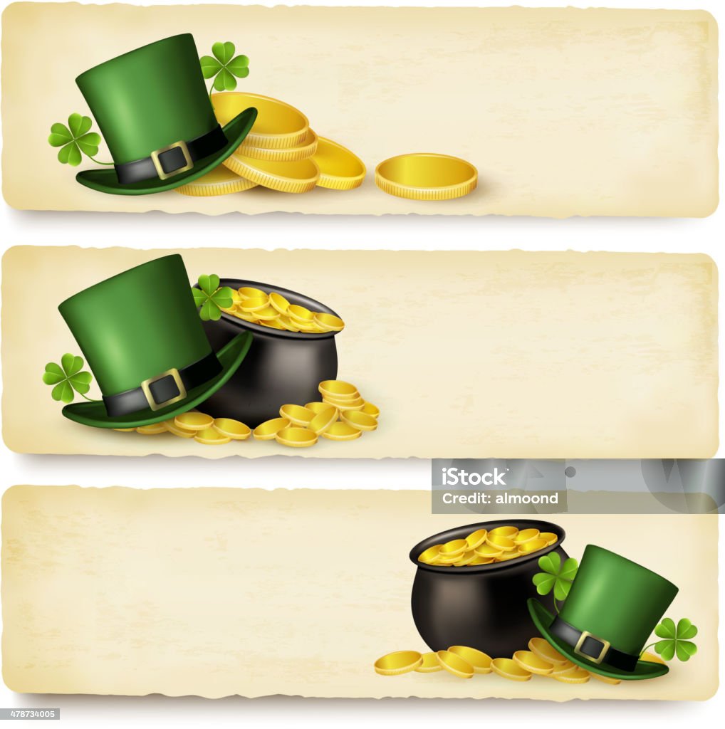 Drei Saint Patrick's Tag Banner - Lizenzfrei Abstrakt Vektorgrafik