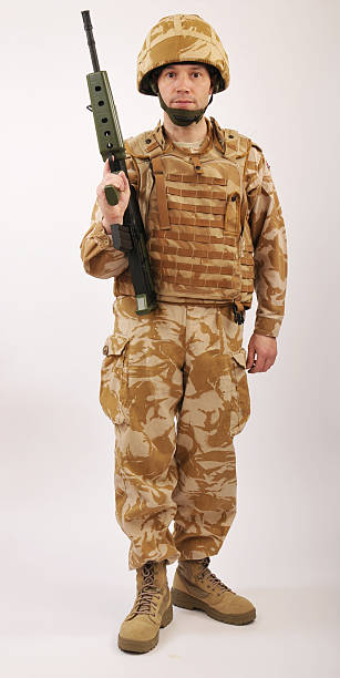 istock Desert Soldier With rifle 478742257
