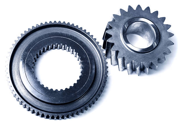 istock Gear transmission mechanics, machine teeth and steel cog wheels 478742979