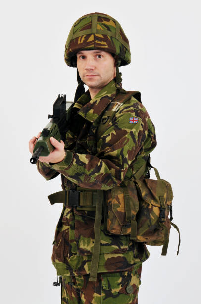istock British Camouflaged Soldier With Rifle 478743001