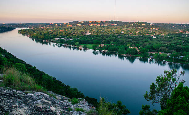 istock Colorado River Bend Austin Texas Mount Bonnell Sunrise Mansions 478745022