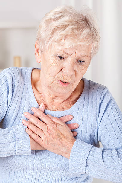 istock Elderly lady with chest pain 478746499