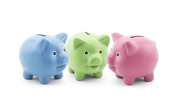 istock Three colorful piggy banks 478747484