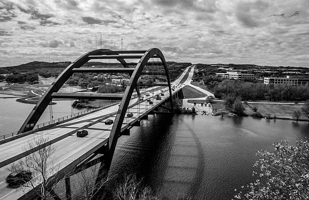 istock Pennybacker Bridge 360 Bridge Black and white Austin Landscape 478747862