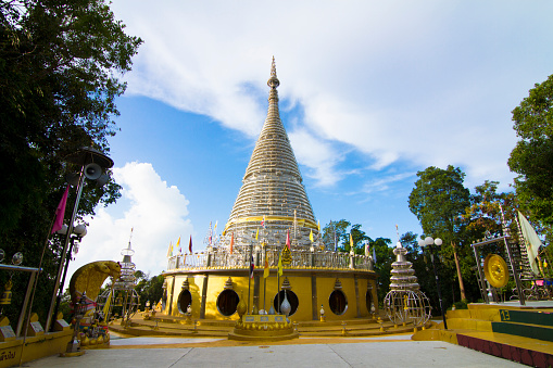 Amazing temple on top of the mountain (Stainless steel design) Phra Maha Chedi Tripob Trimongkol.