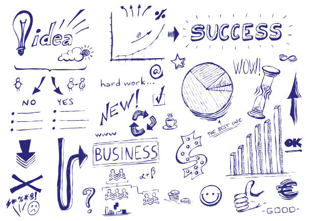 Hand drawn vector illustration: Business success