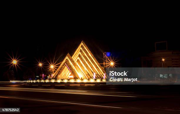 Pyramids Trafficcircle Stock Photo - Download Image Now - 2015, Construction Industry, Horizontal