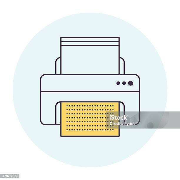 Printer Symbol Stock Illustration - Download Image Now - 2015, Abstract, Business