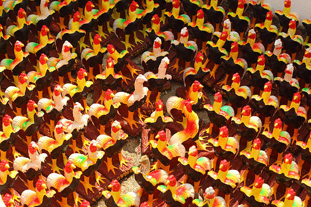 istock colorful of cocks statue at the temple 478760770