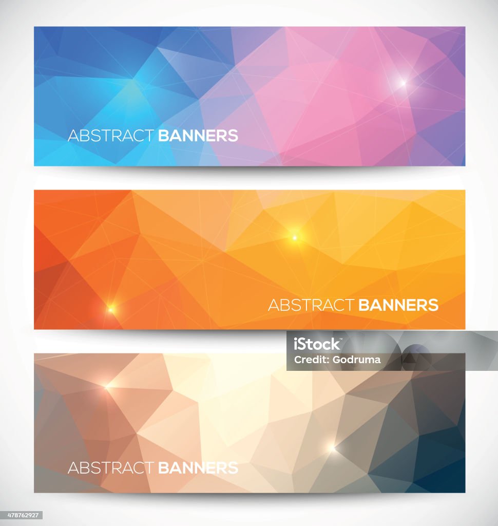 Abstract banners collection. Abstract banners collection. Geometric banneres set Abstract stock vector