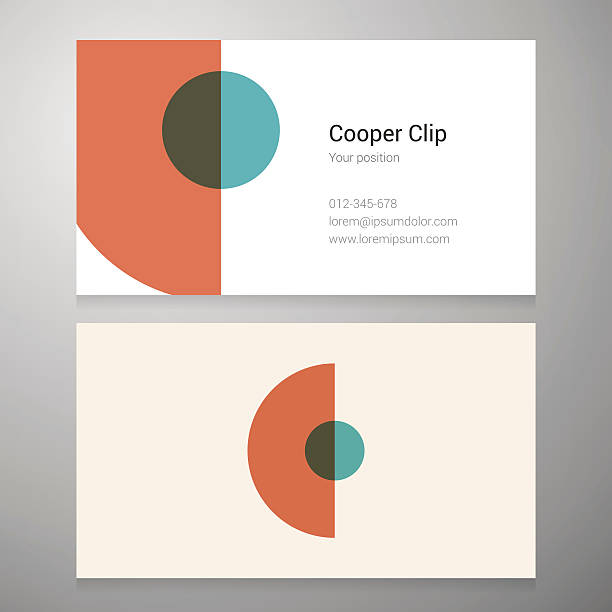 Vintage letter C icon business card template vector art illustration