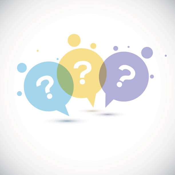 modern question mark icon - question mark stock illustrations