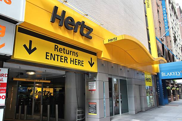 Hertz car rental stock photo
