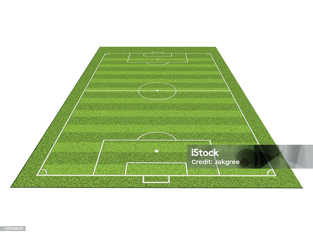 Soccer or football field isolate on white background Artificial Stock Photo