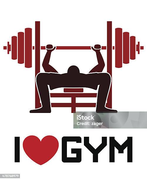 I Love Gym Symbol Stock Illustration - Download Image Now - Active Lifestyle, Activity, Anaerobic Exercise