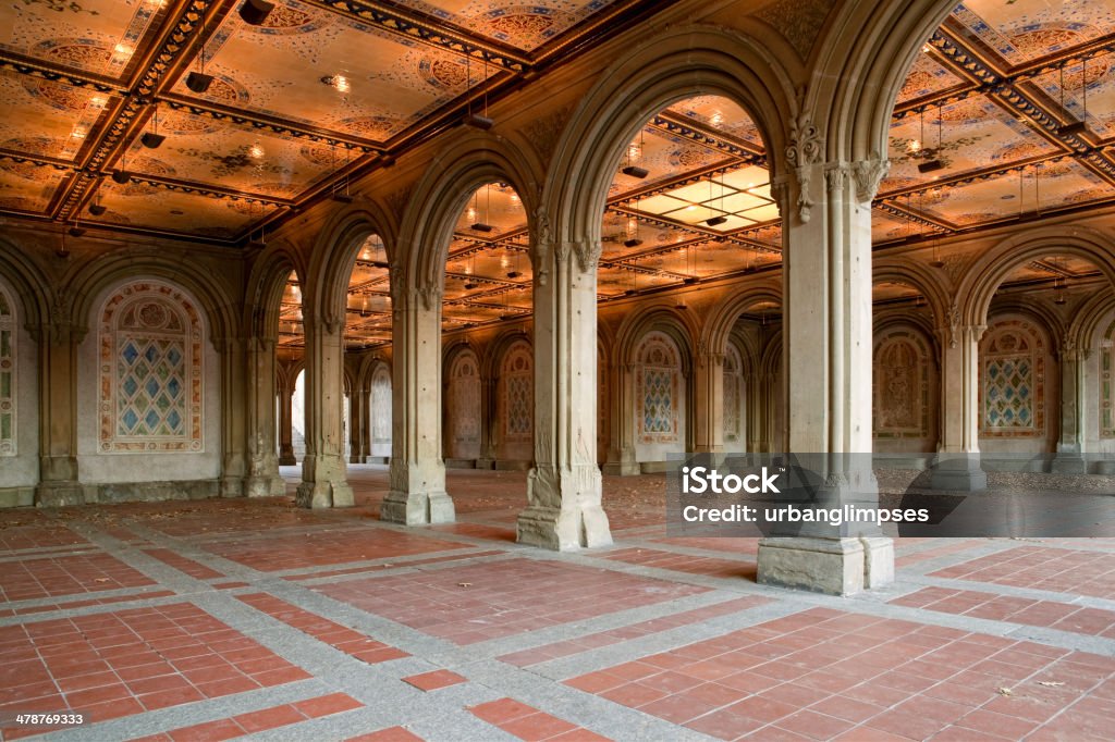 Central Park et Bethesda terrasse de jeux - Photo de Arc - Élément architectural libre de droits