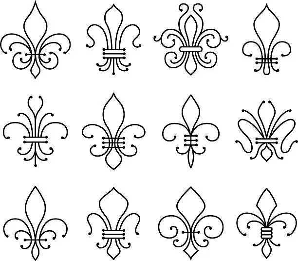 Vector illustration of fleur de lys symbol