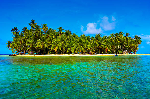 isla paraíso tropical - panama caribbean culture san blas islands caribbean fotografías e imágenes de stock