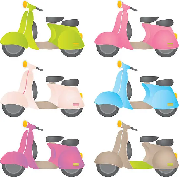 Vector illustration of classic scooter
