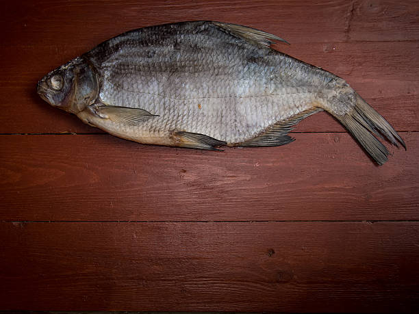 istock Dry fish on wooden table as background 478779738