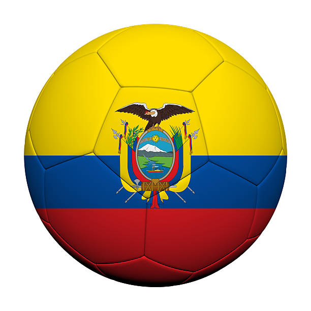 istock Ecuador Flag Pattern 3d rendering of a soccer ball 478779863