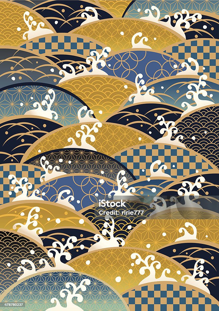 Sum pattern of the sea of Japan Pattern stock vector