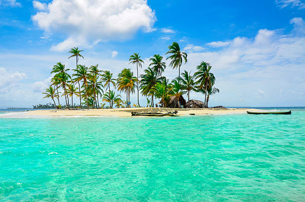 isla paraíso tropical - panama caribbean culture san blas islands caribbean fotografías e imágenes de stock