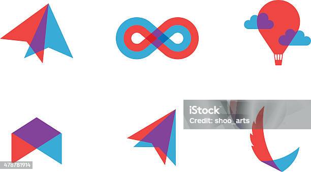 Transparent Flat Vector Symbols For Branding Stock Illustration - Download Image Now - Infinity, Aircraft Wing, Animal Wing