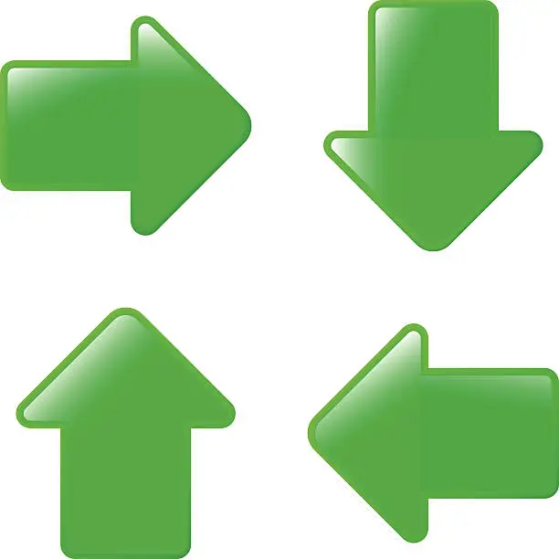 Vector illustration of Green arrows vector