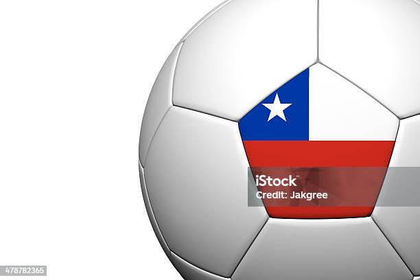 Chile Flag Pattern 3d Rendering Of A Soccer Ball Stock Photo - Download Image Now - Activity, Asia, Computer Graphic