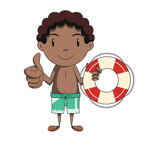 illustrazioni stock, clip art, cartoni animati e icone di tendenza di bambino e delle boe - human hand thumbs up african descent white background