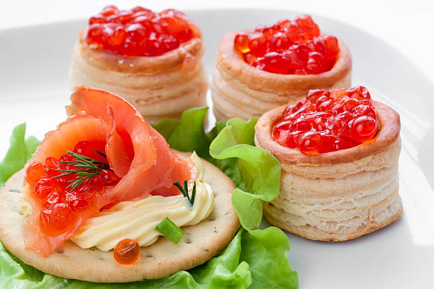 istock sandwich and canapes with caviar and fish 478782405