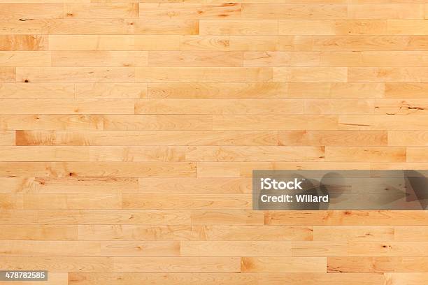 Cancha De Básquetbol Piso De Madera Dura Visto Desde Arriba Foto de stock y más banco de imágenes de Baloncesto