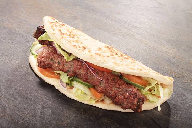 Indian lamb shish kofta kofte naan sandwich