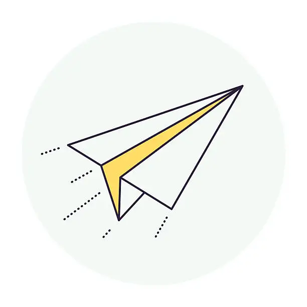 Vector illustration of Paper Airplane Symbol