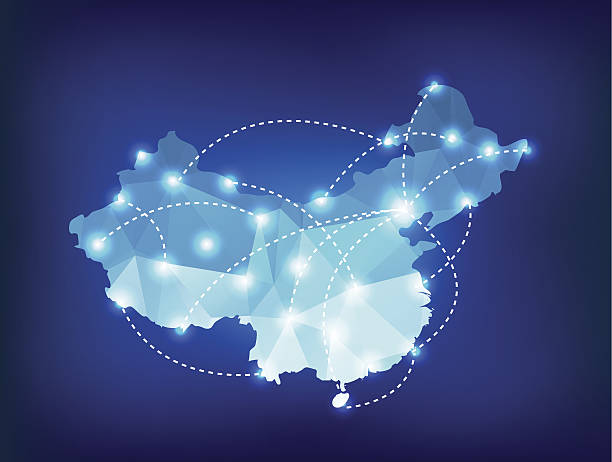 istock China country map polygonal with spot lights places 478783595