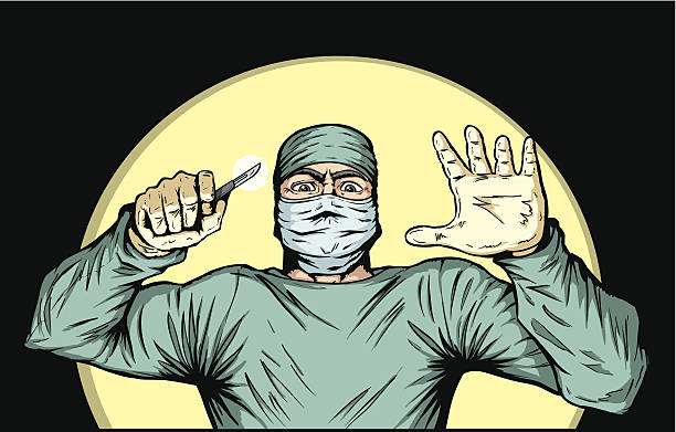 Surgeon vector art illustration