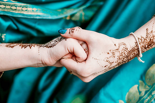 istock Indian hindu bride with mehendi heena. 478785850