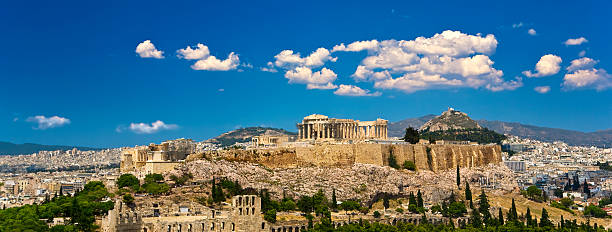 스카이라인/시티 애슨스 - antiquities acropolis athens greece greece 뉴스 사진 이미지