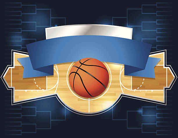 ilustrações, clipart, desenhos animados e ícones de vetor torneio de basquete - basketball court basketball floor court