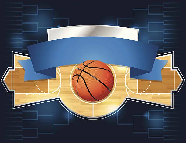 Vector illustration of Vector Basketball Tournament Flyer