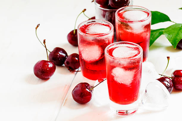 istock Ice red drink with ice in a heart shape 478791934