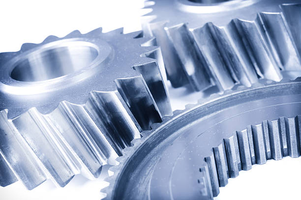 istock Gear transmission mechanics, machine teeth and steel cog wheels 478794121