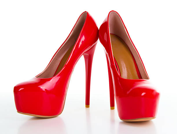 istock Red high heel women shoe 478795576