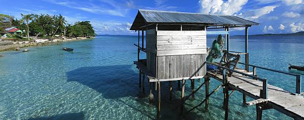 archipelago guraici, Halmahera, Maluku, Indonesia stock photo