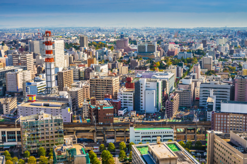 Sendai, Japan cityscape in the Central Ward.